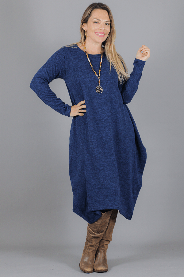 Maxivestido SOFIA Lanilla Melange - Amanda Moda