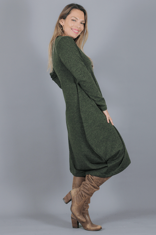 Maxivestido SOFIA Lanilla Melange - Amanda Moda