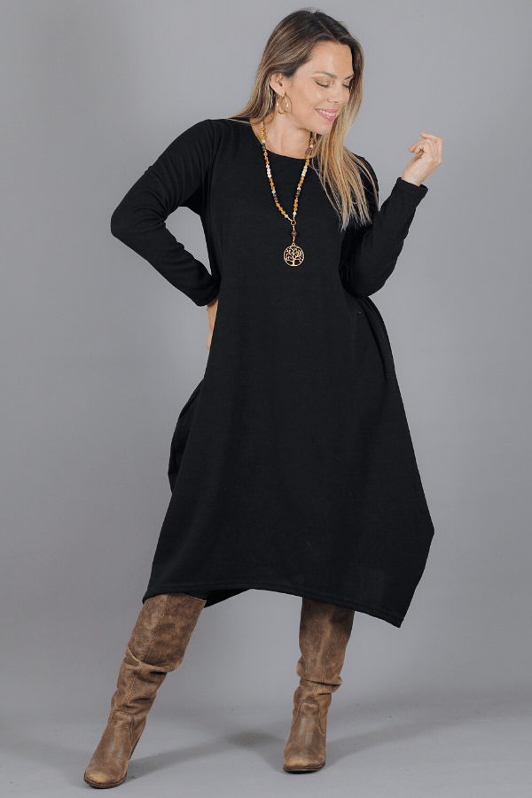 Maxivestido SOFIA Lanilla Melange - Amanda Moda