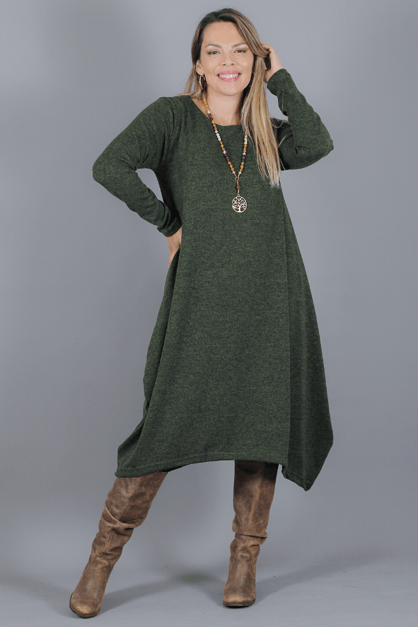 Maxivestido SOFIA Lanilla Melange - Amanda Moda