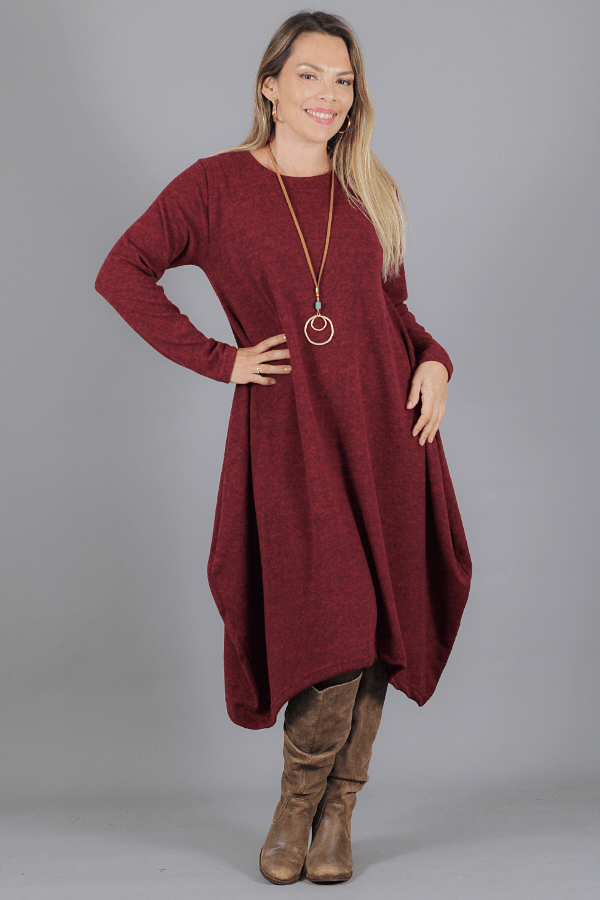 Maxivestido SOFIA Lanilla Melange - Amanda Moda