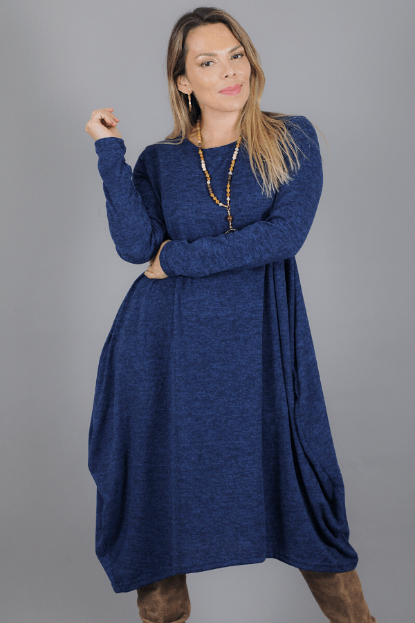 Maxivestido SOFIA Lanilla Melange - Amanda Moda