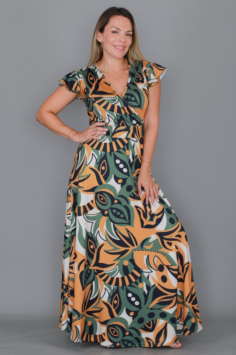 Maxivestido SOL estampado - Amanda Moda