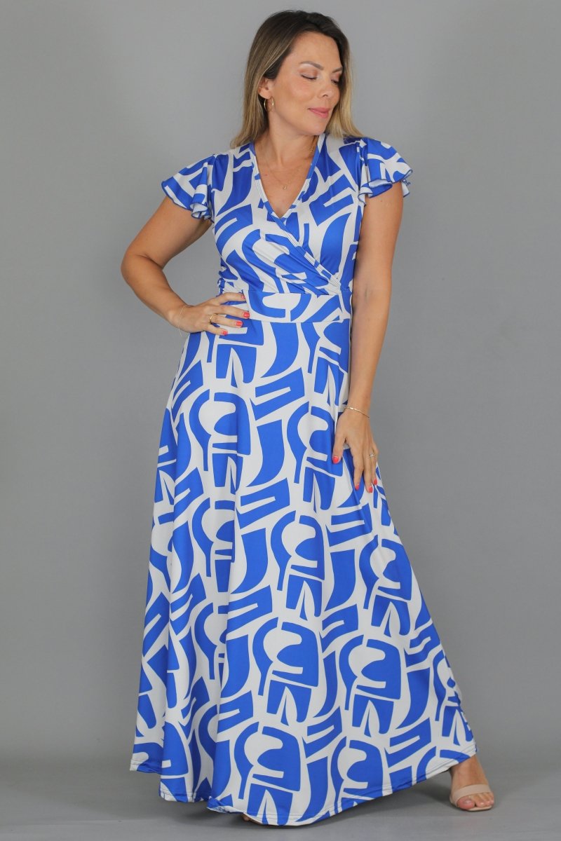 Maxivestido SOL estampado - Amanda Moda