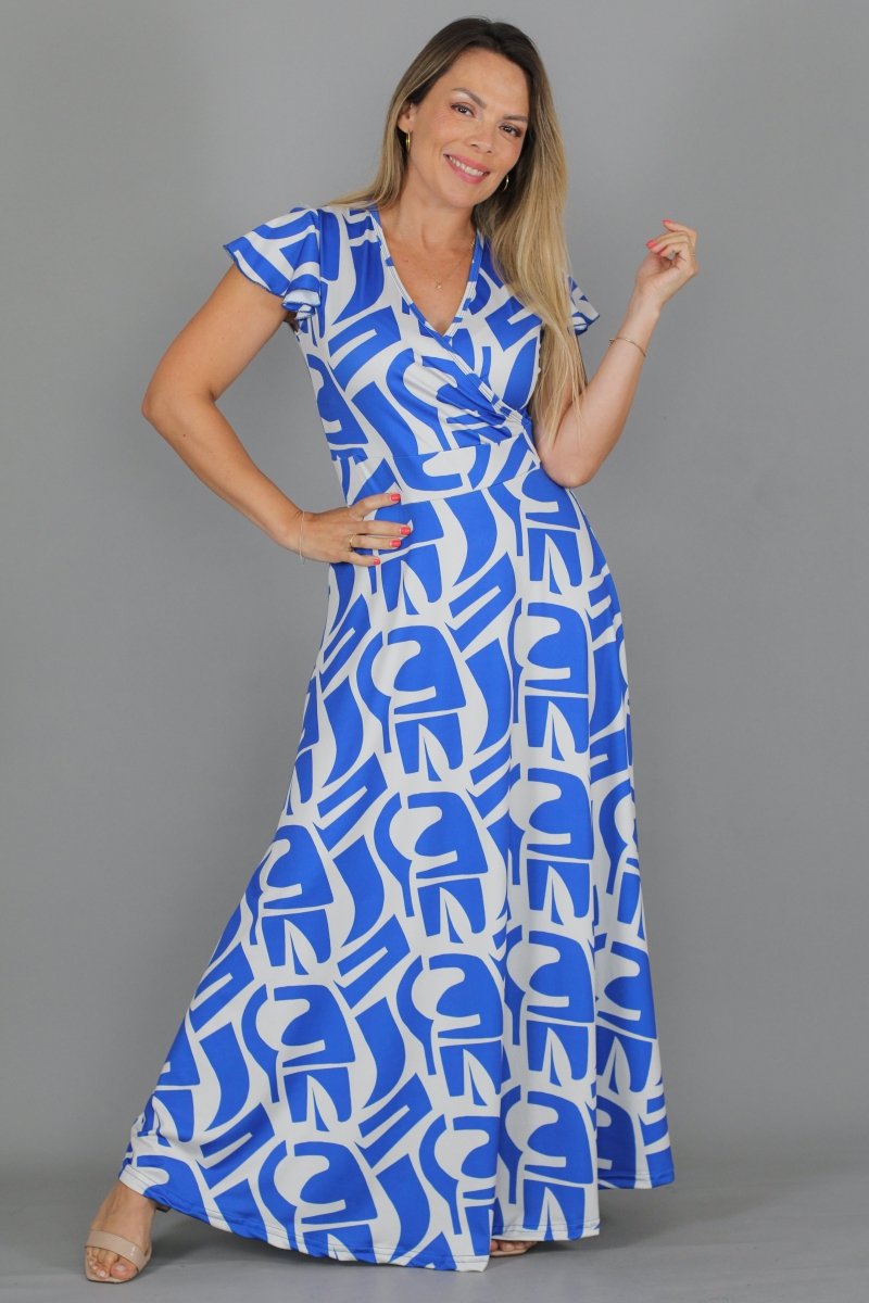 Maxivestido SOL estampado - Amanda Moda