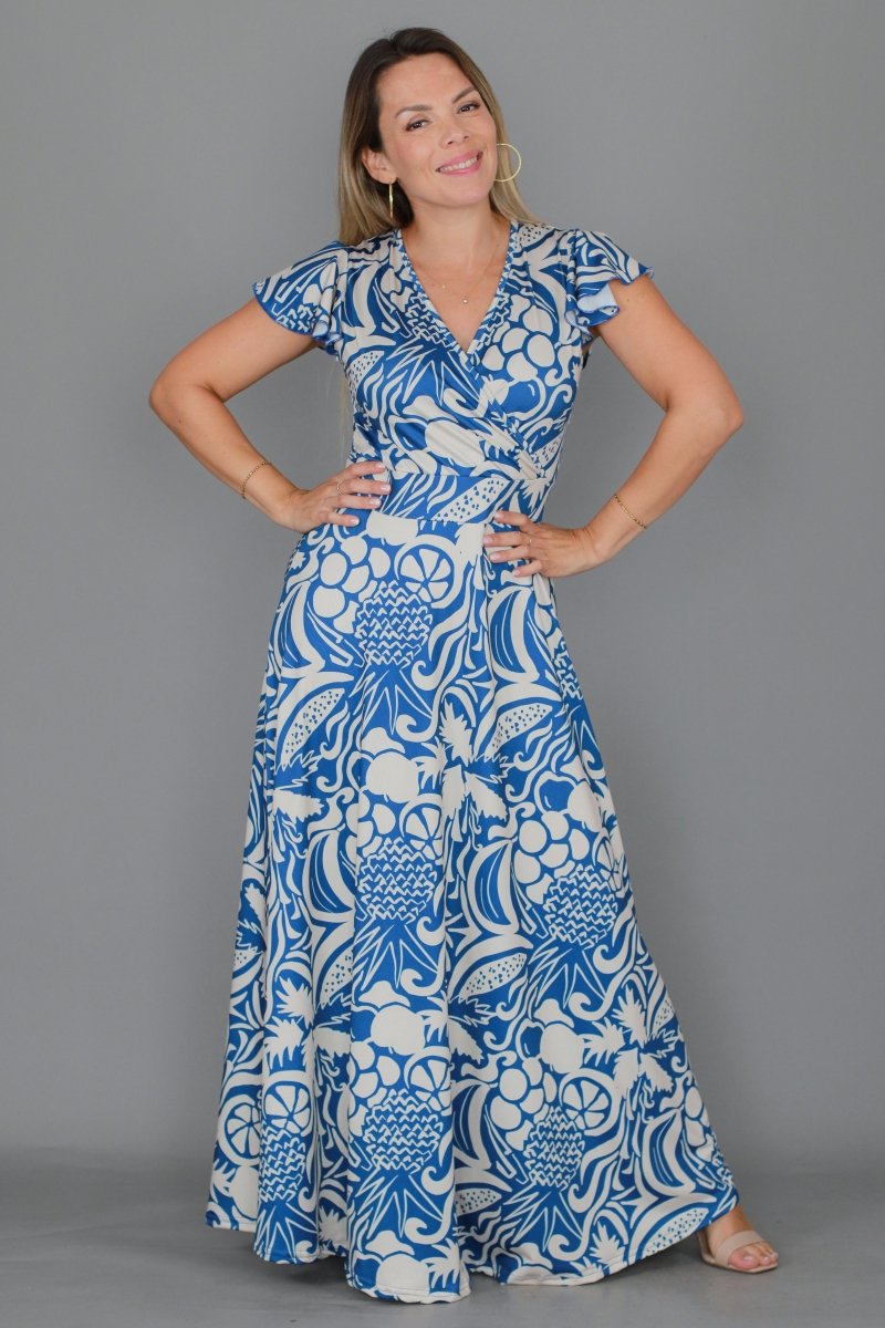 Maxivestido SOL estampado - Amanda Moda