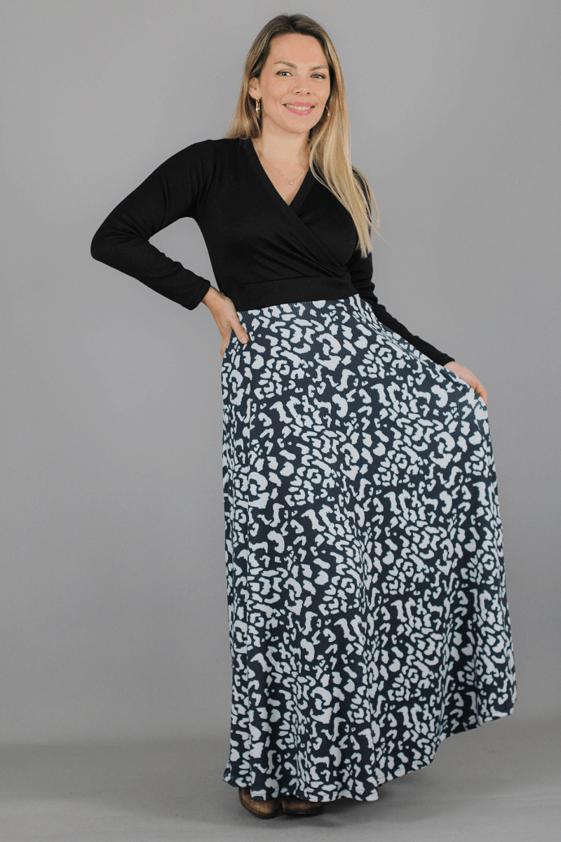 Maxivestido SOLEDAD Estampado - Amanda Moda