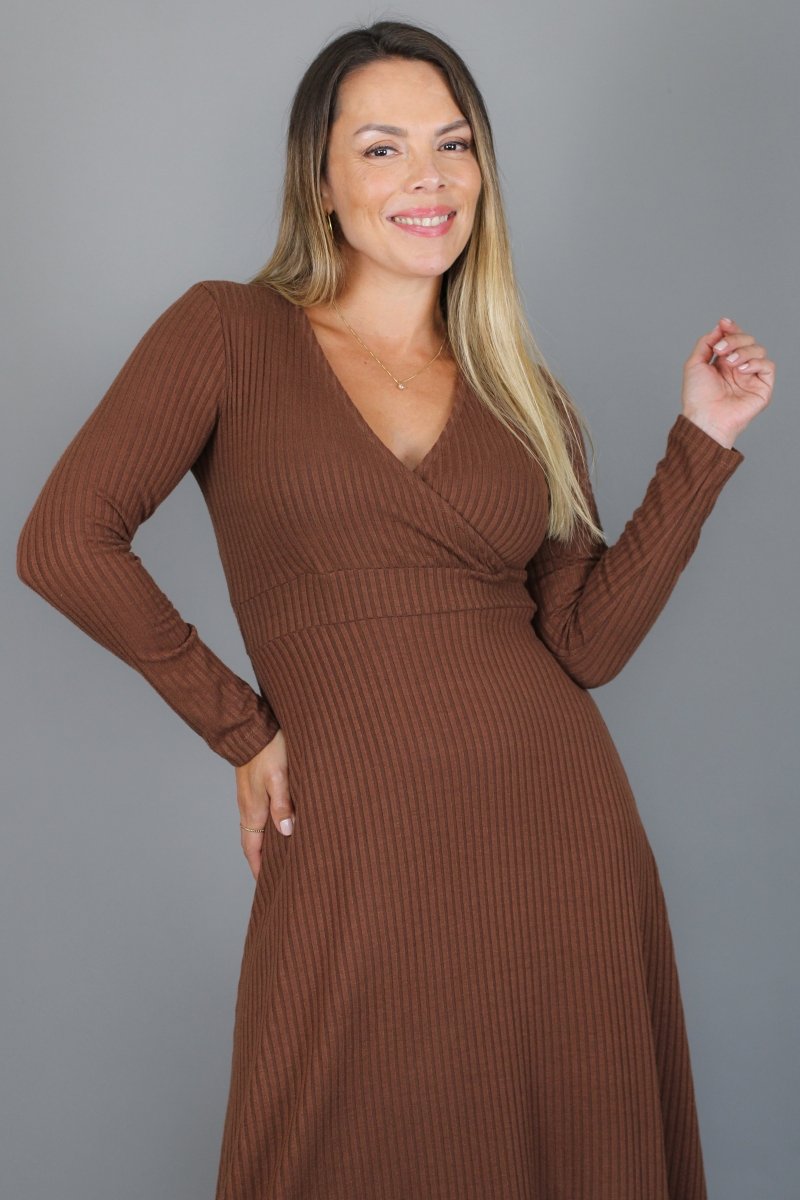 Maxivestido SOLEDAD Lanilla - Amanda Moda