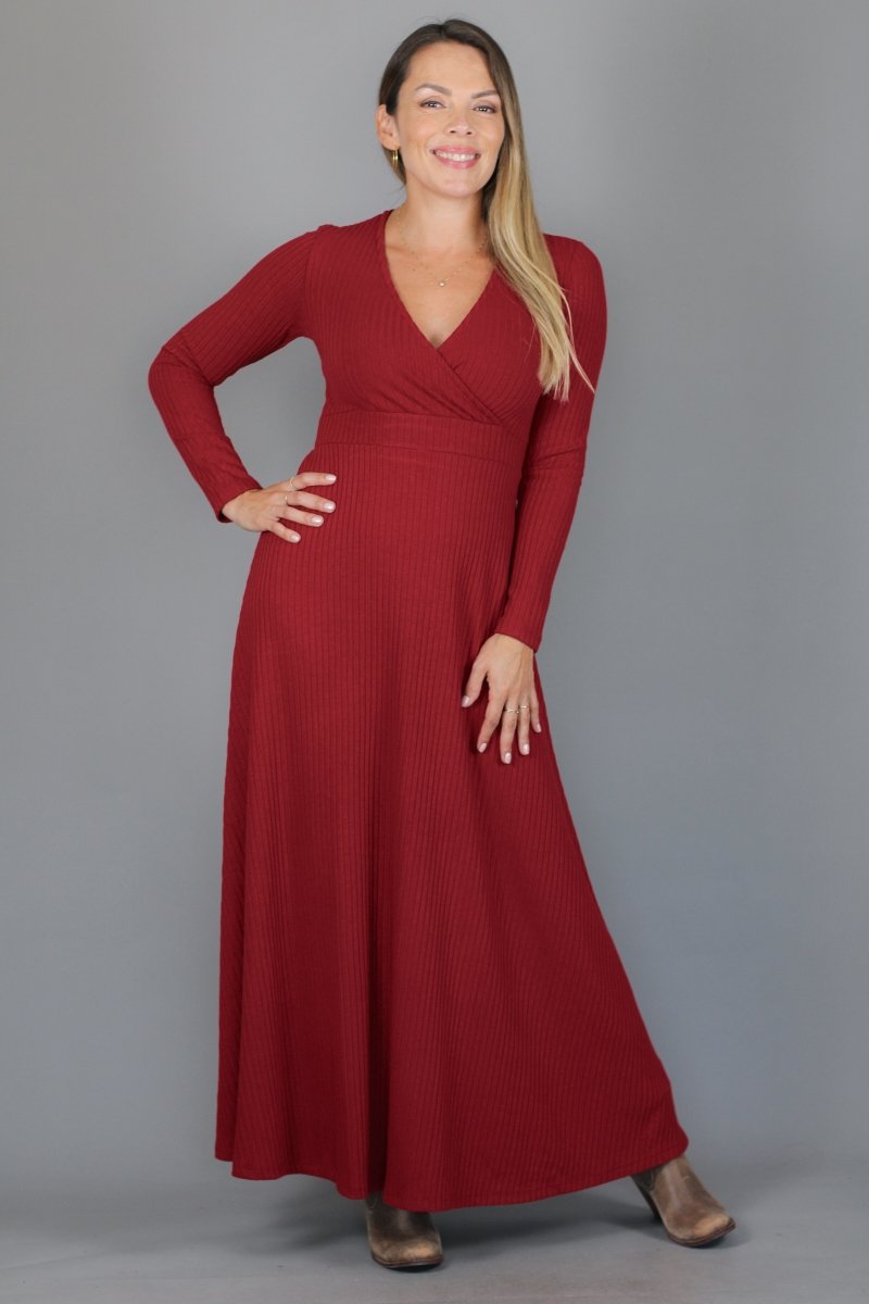 Maxivestido SOLEDAD Lanilla - Amanda Moda