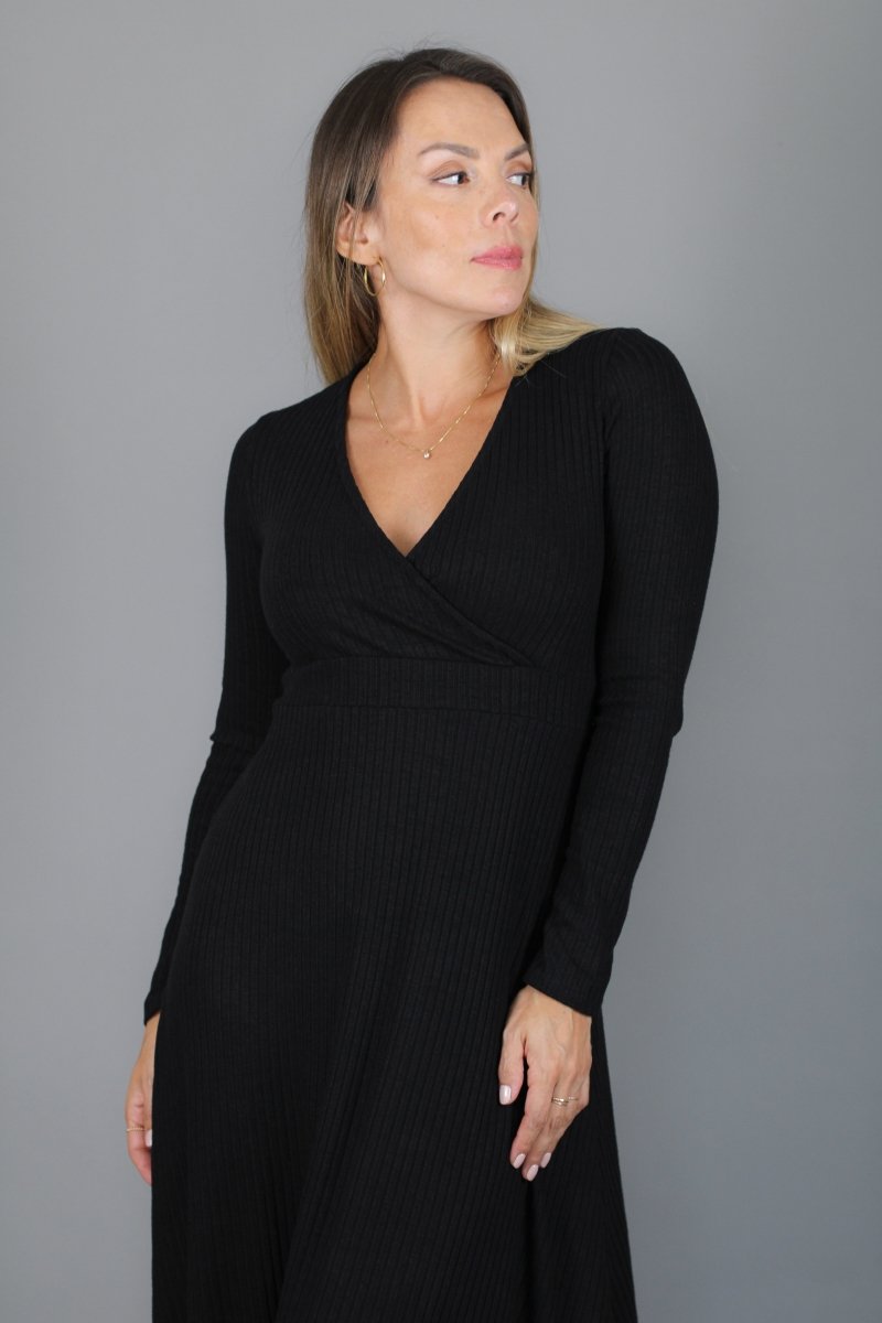 Maxivestido SOLEDAD Lanilla - Amanda Moda