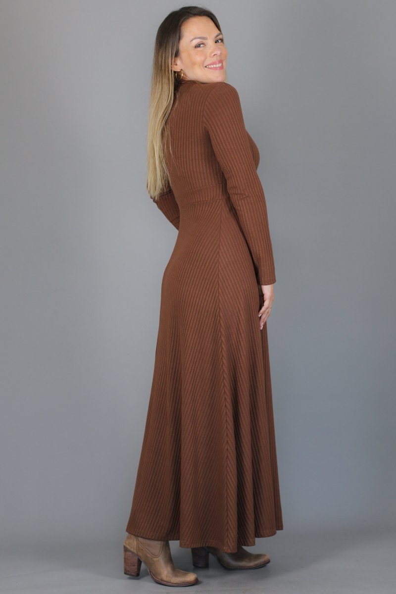 Maxivestido SOLEDAD Lanilla - Amanda Moda