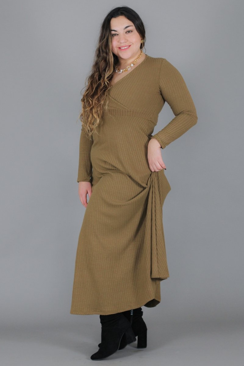 Maxivestido SOLEDAD Lanilla - Amanda Moda