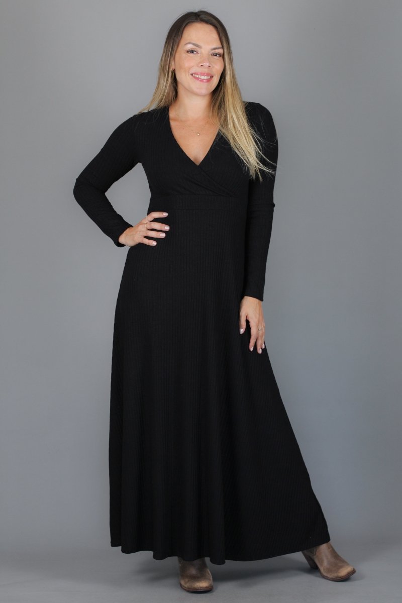 Maxivestido SOLEDAD Lanilla - Amanda Moda