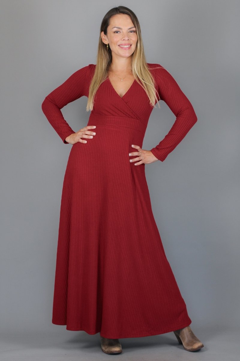 Maxivestido SOLEDAD Lanilla - Amanda Moda