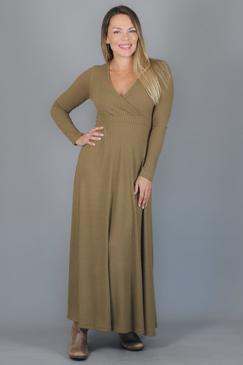 Maxivestido SOLEDAD Lanilla - Amanda Moda