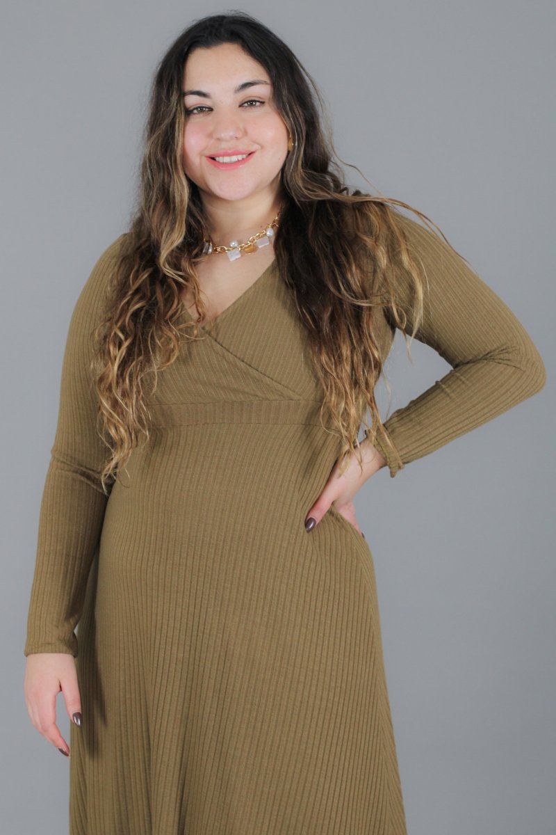 Maxivestido SOLEDAD Lanilla - Amanda Moda