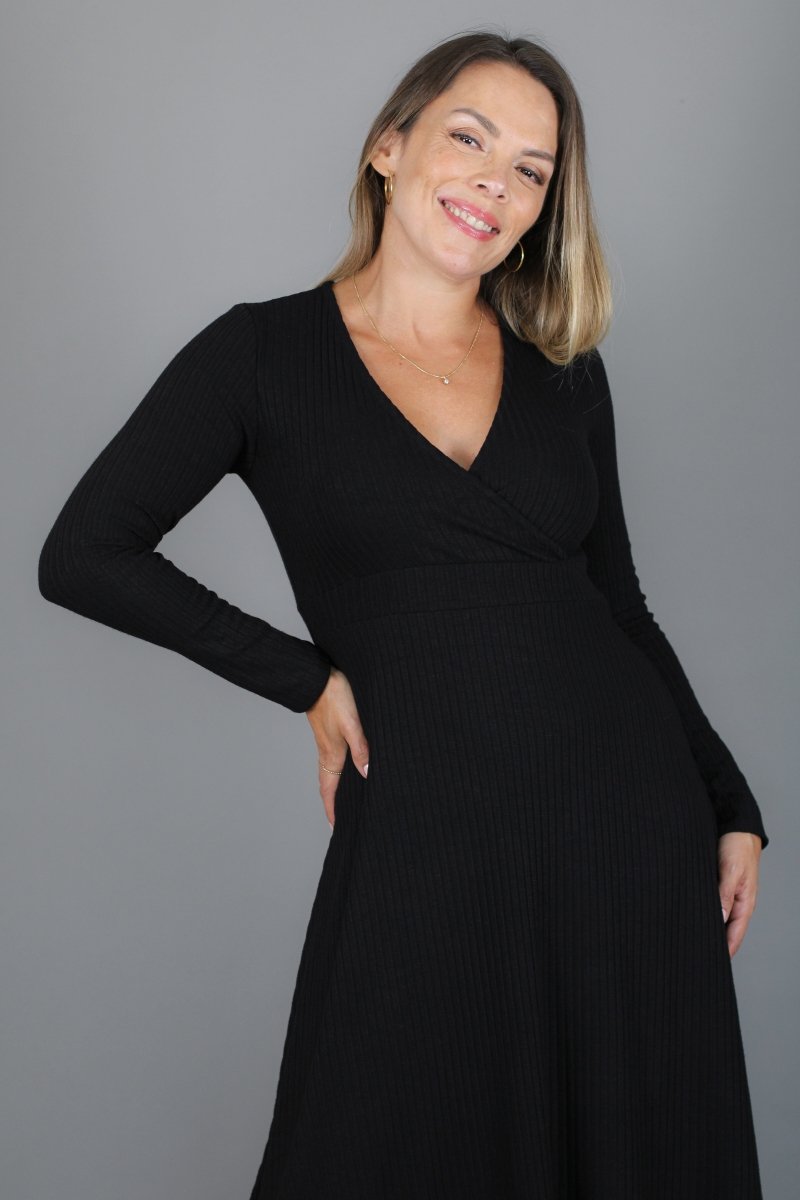 Maxivestido SOLEDAD Lanilla - Amanda Moda