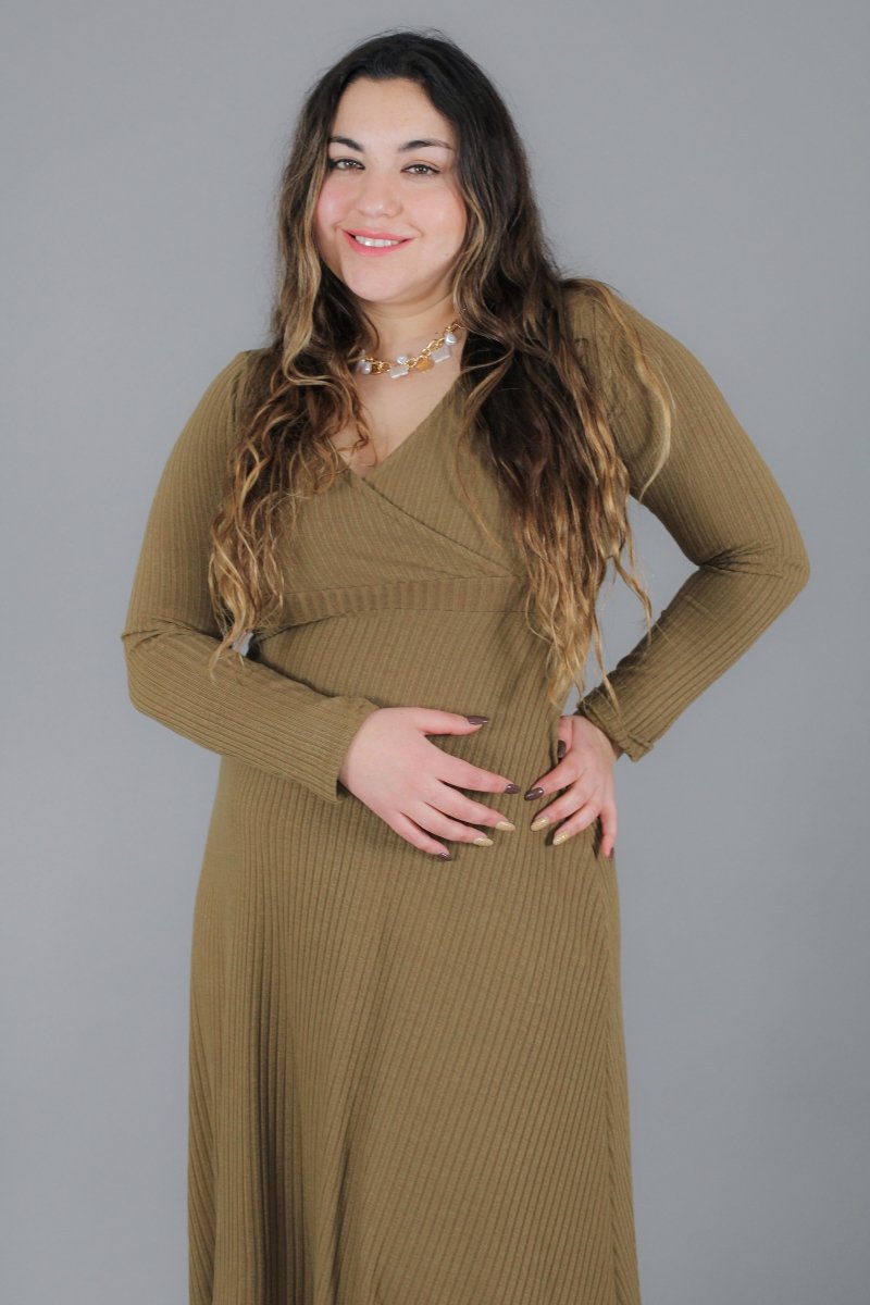 Maxivestido SOLEDAD Lanilla - Amanda Moda