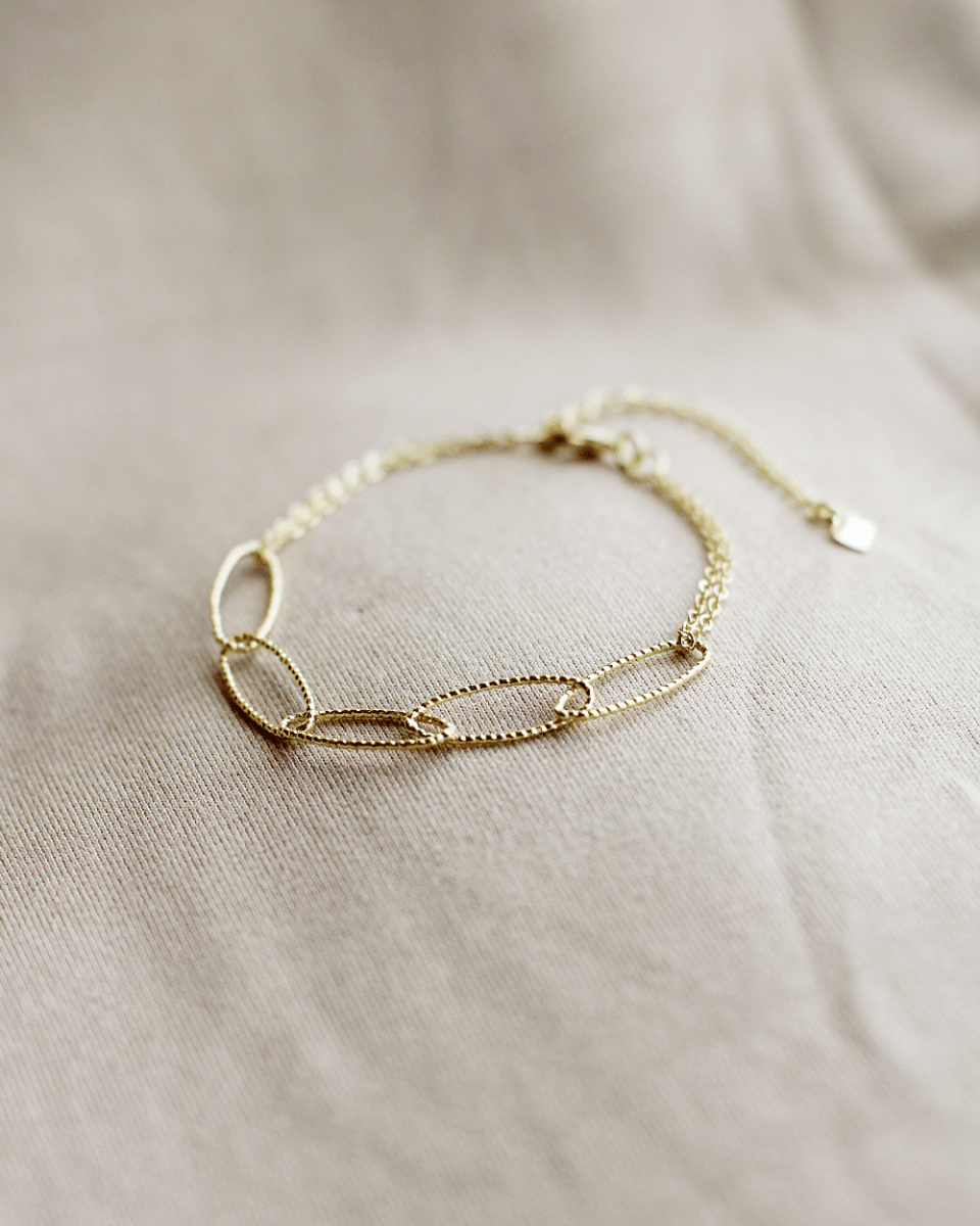 Pulsera baño de oro EGGY