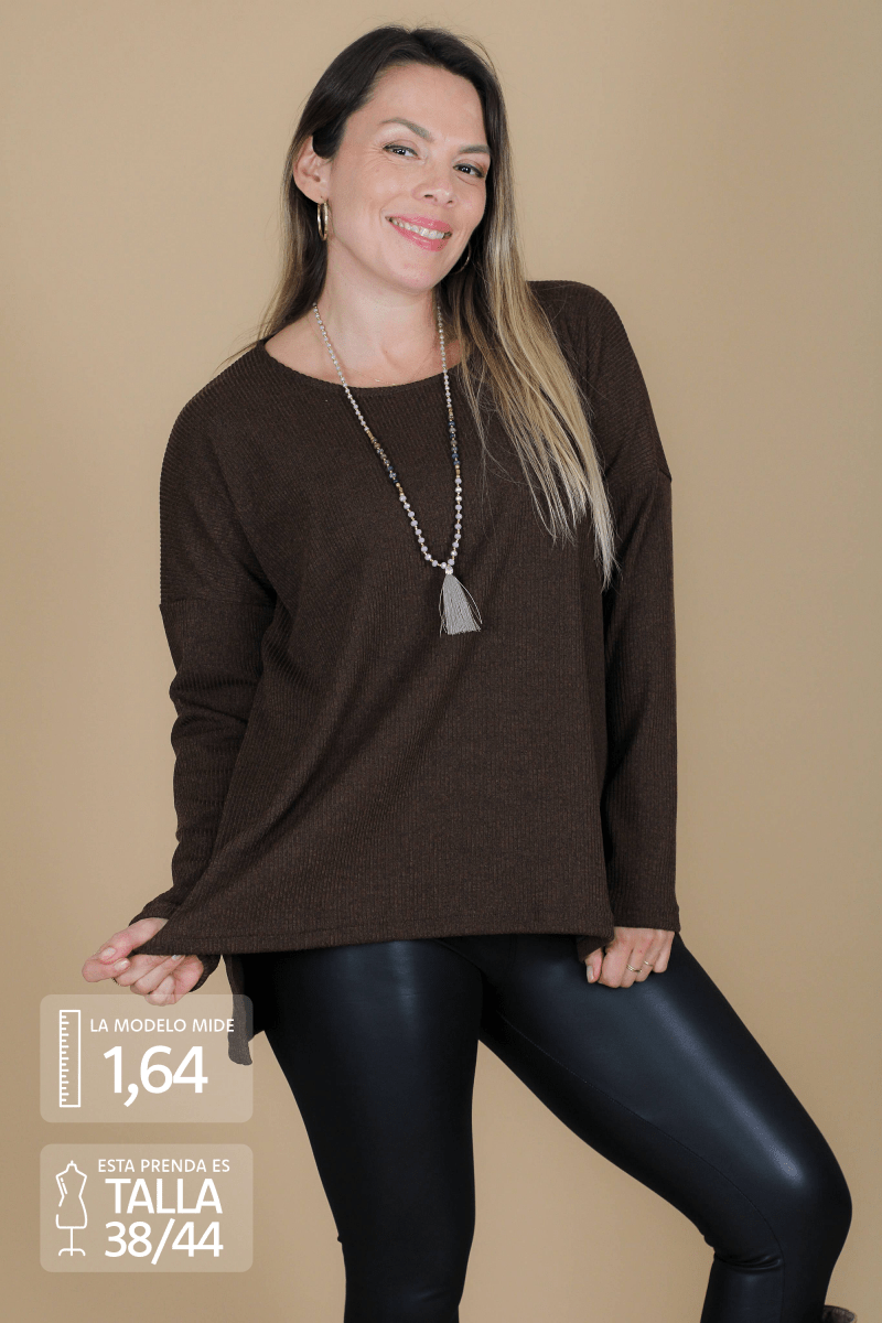 Sweater MARCELA lanilla canuton - Amanda Moda