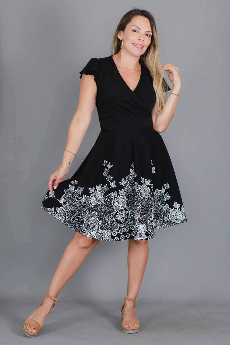 Vestido ALINA lycra sofia - Amanda Moda