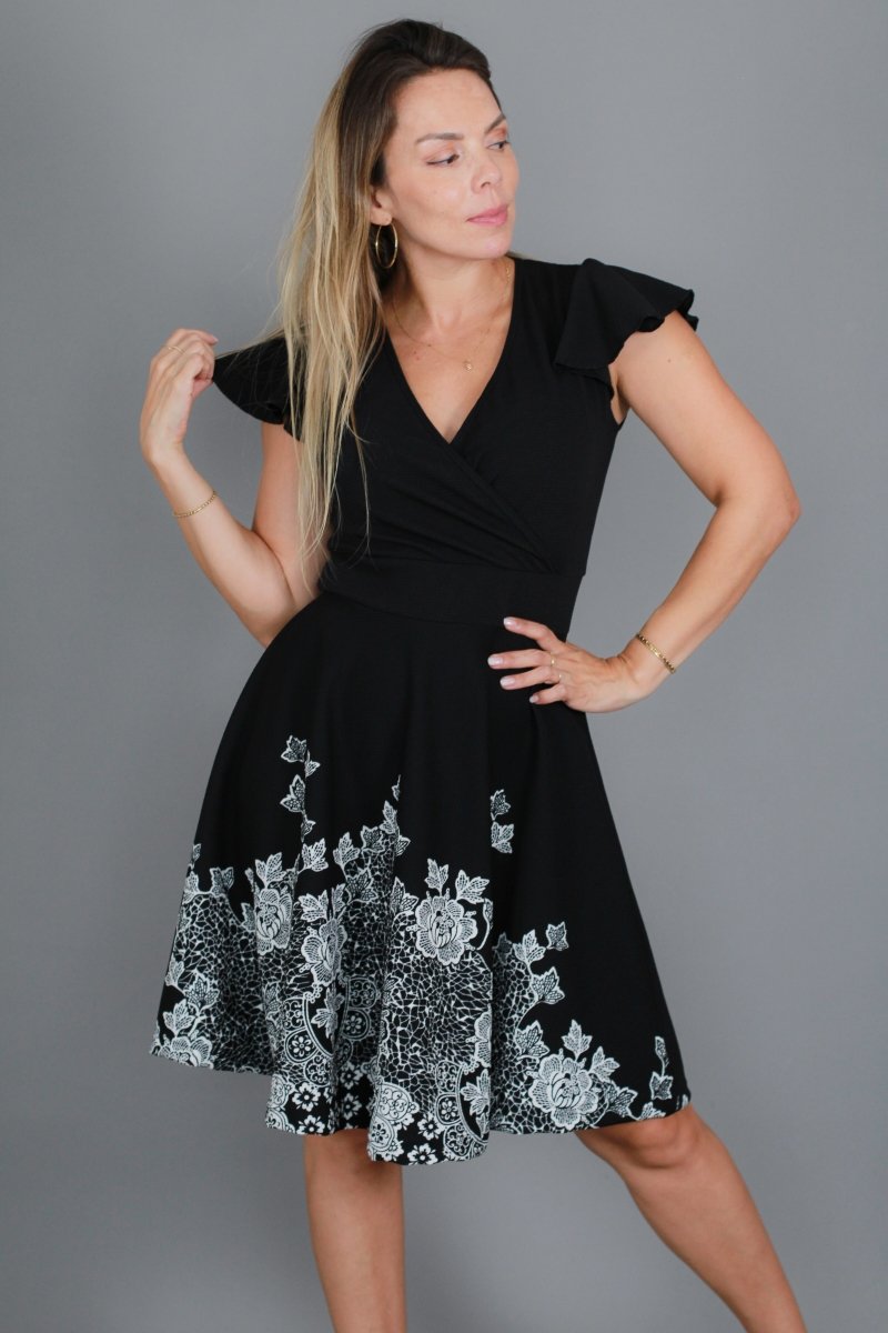 Vestido ALINA lycra sofia - Amanda Moda