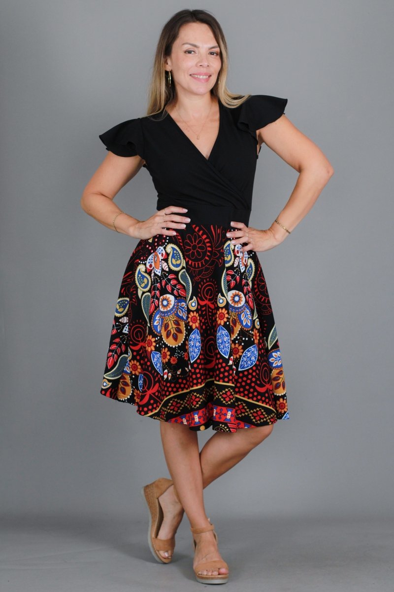 Vestido ALINA lycra sofia - Amanda Moda