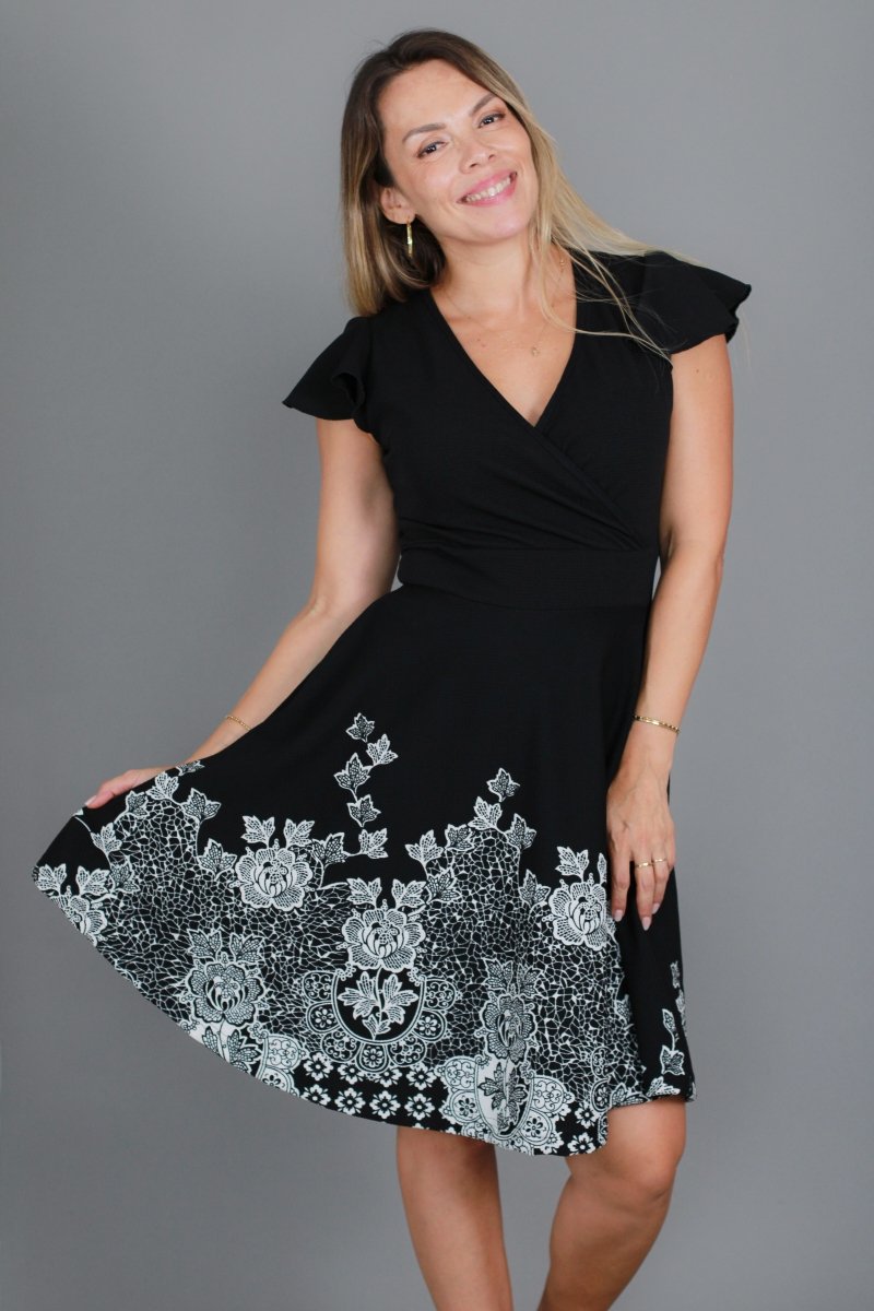 Vestido ALINA lycra sofia - Amanda Moda