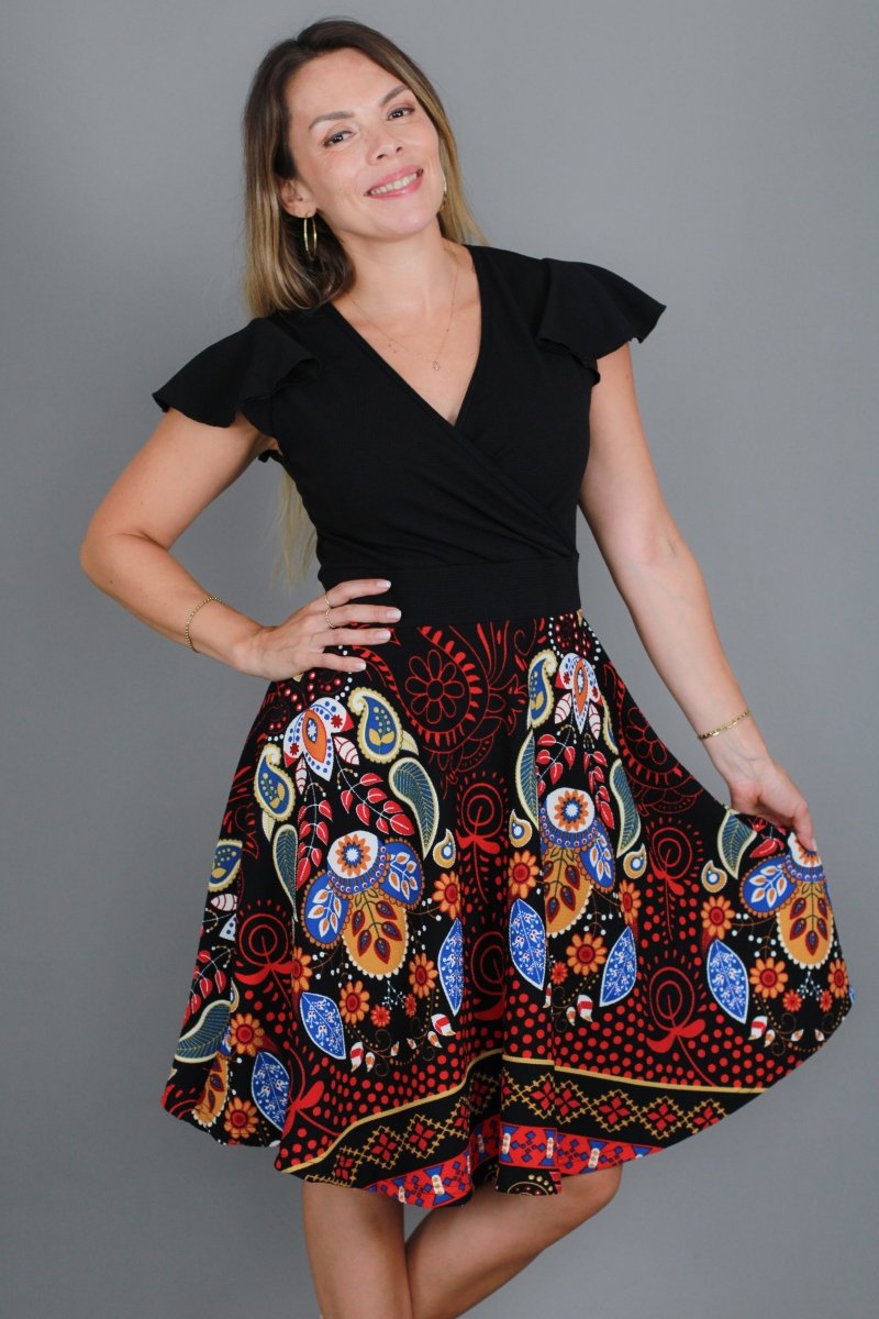 Vestido ALINA lycra sofia - Amanda Moda