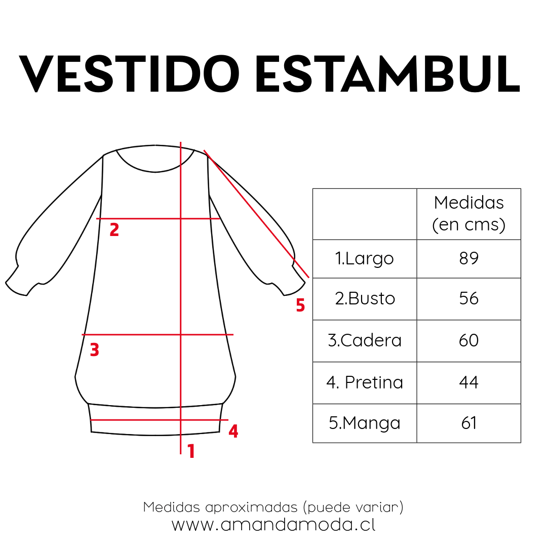 Vestido ESTAMBUL canutón - Amanda Moda