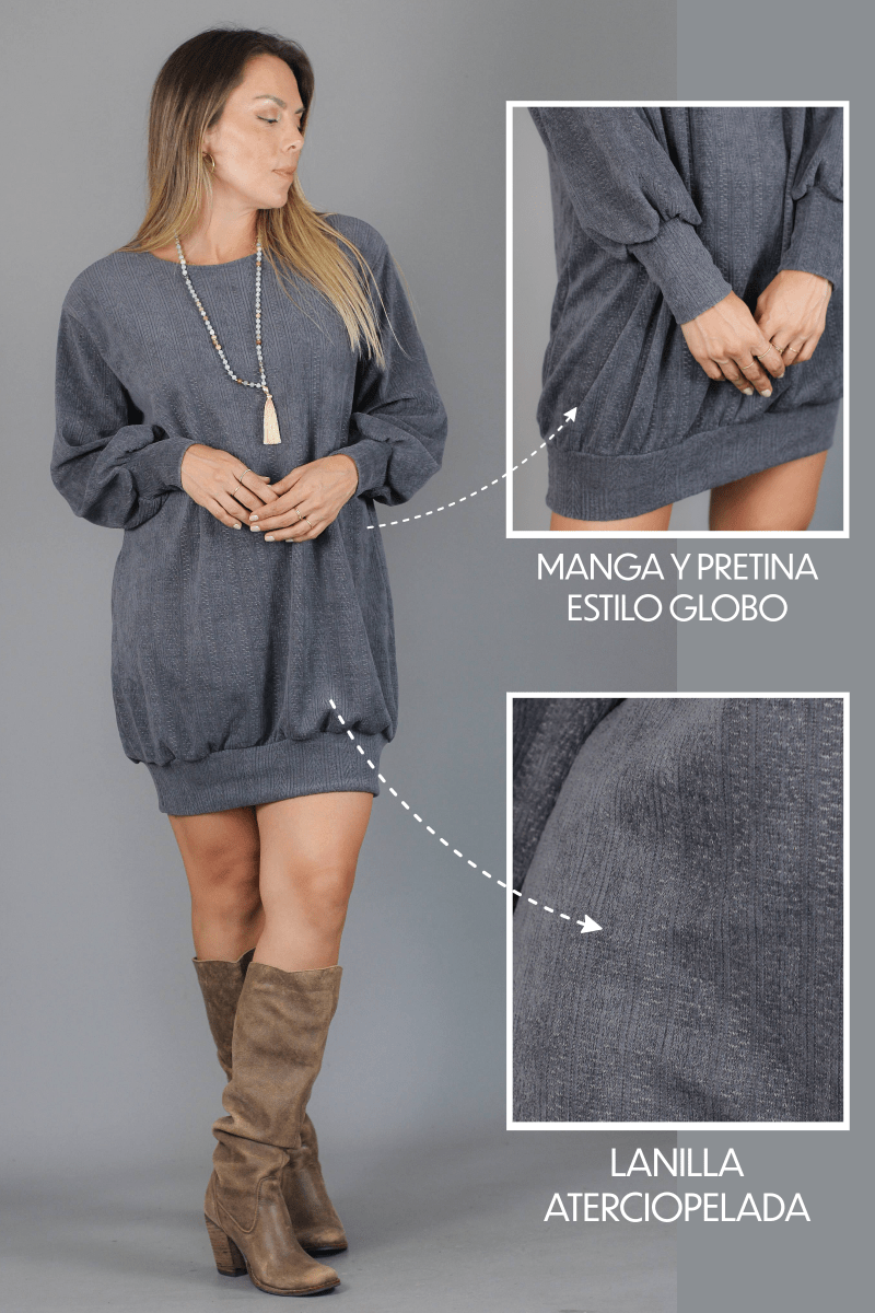 Vestido ESTAMBUL lanilla - Amanda Moda