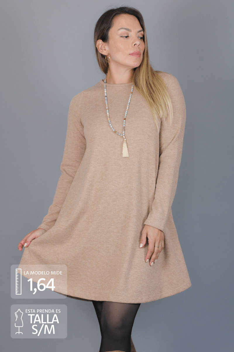 Vestido GABRIELLE lanilla - Amanda Moda