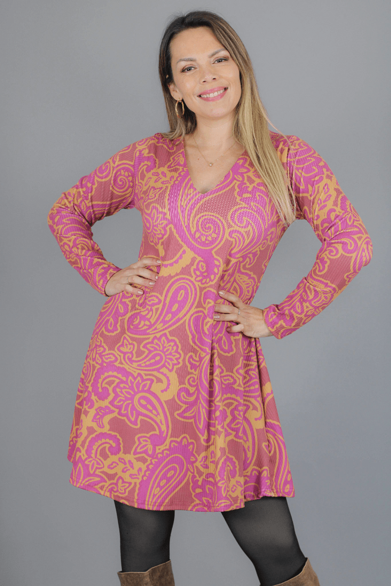 Vestido MARGARITA Estampado - Amanda Moda
