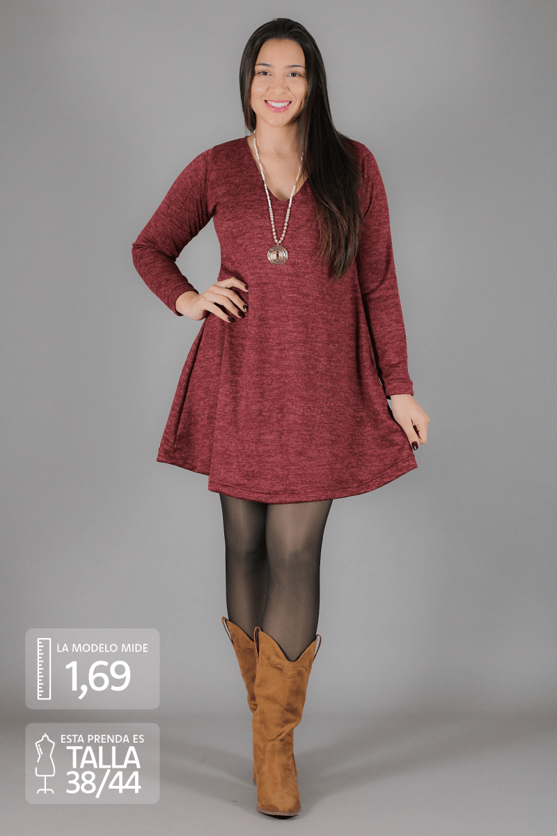 Vestido MARGARITA lanilla italiana - Amanda Moda