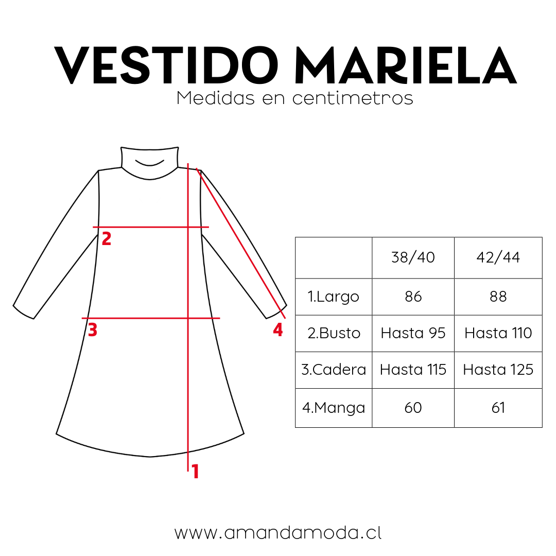Vestido MARIELA Estampado - Amanda Moda