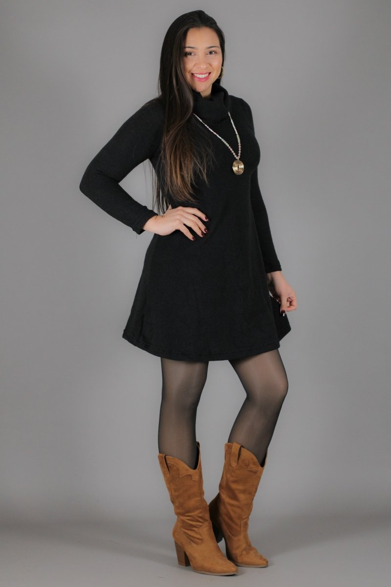Vestido MARIELA lanilla aterciopelada - Amanda Moda