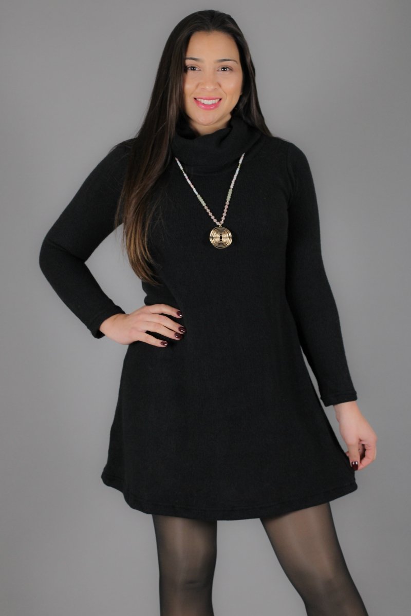 Vestido MARIELA lanilla aterciopelada - Amanda Moda