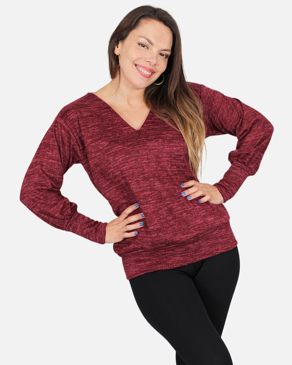 Sweater KAROL Jaspeado - Amanda Moda