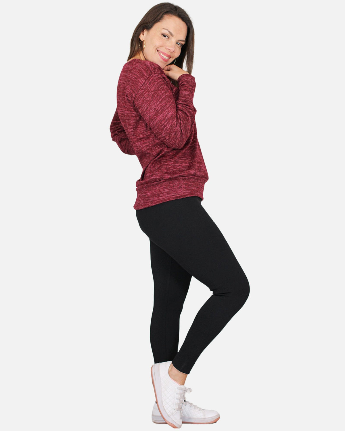 Sweater KAROL Jaspeado - Amanda Moda