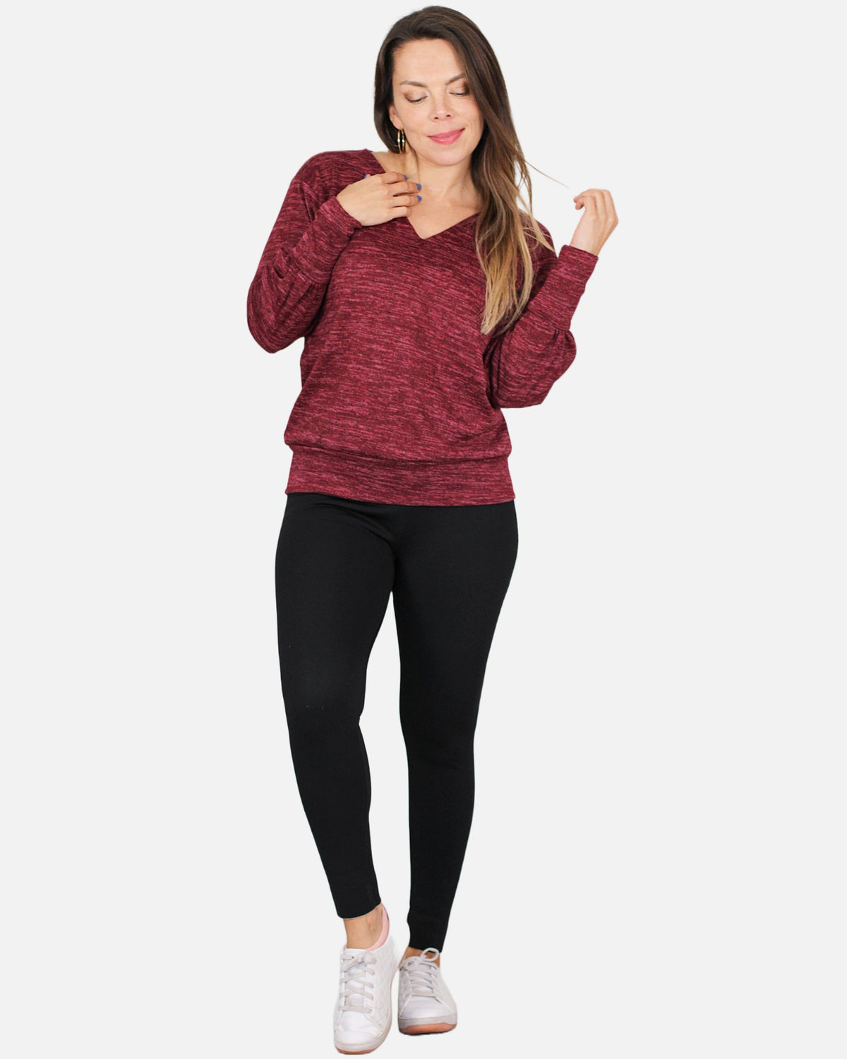 Sweater KAROL Jaspeado - Amanda Moda