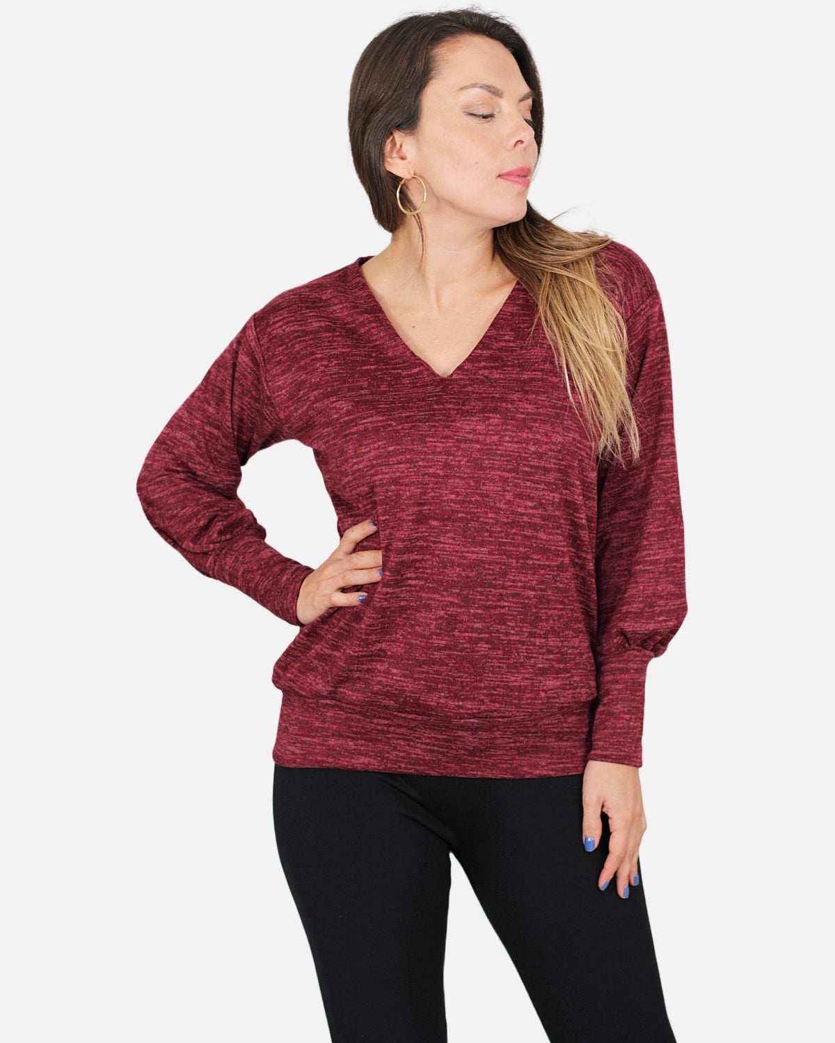 Sweater KAROL Jaspeado - Amanda Moda
